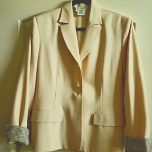 Austin Reed fully lined straw colored blazer